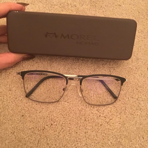 Morel Nomad 30197L 57/19 150 Black and Silver Eyeglasses - Picture 3 of 8